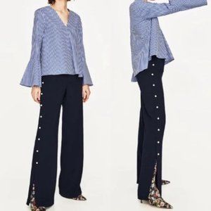 Zara Navy Pearl Trousers